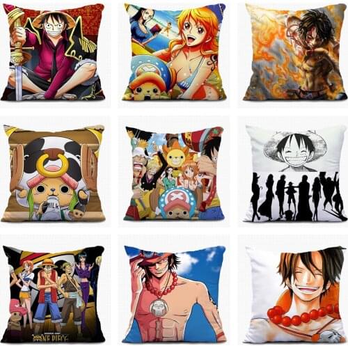 Japan Anime ONE PIECE Christmas Gift Nami Luffy Sofa Pillow Case Custom Decorative Cushion Covers Home Textile Pillowcase A23