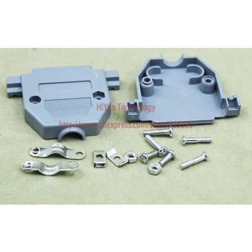 10pcs/lot) DB25 25P Parallel Port Shell DB25 25 Pin D Sub Connector Plastic Shell Cover