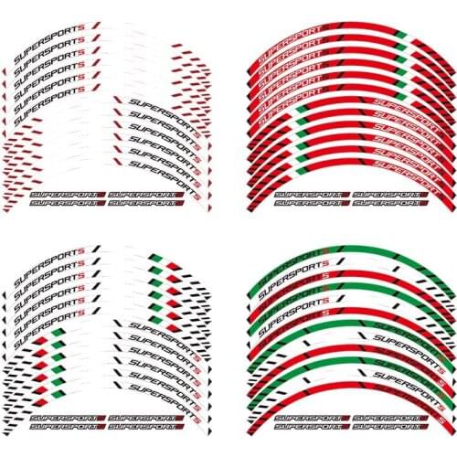 12 X Thick Edge Outer Rim Sticker Stripe Wheel Decals FIT DUCATI 1299 PANIGALE S 959 PANIGALE