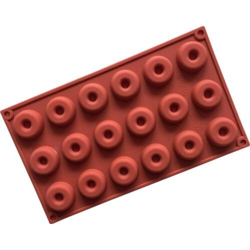 18 Cavity Donuts Silicone Cake Baking Mold for Chocolate Mousse Jelly Pudding Ice Cream Bread Dessert Bakeware Decorating Tools