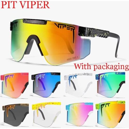2021 Original Brand Pit Viper Polarized Sunglasses Men Women Oversized Fashion Sport Shades UV400 Windproof Driving Shades