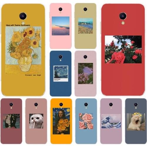 29 Vingate Vincent Van Gogh Pantone Aesthetic art Soft Silicone Back Cover Case for Meizu M5 M5C M5S Note M8 Lite X8 cover funda
