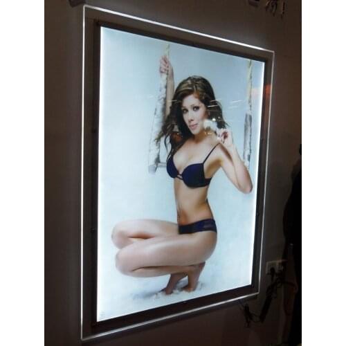 3 Units X A1 Crystal LED Edge-lit Poster Frame,Back-lit Movie Poster / Picture Display Advertising Acrylic Light Boxes