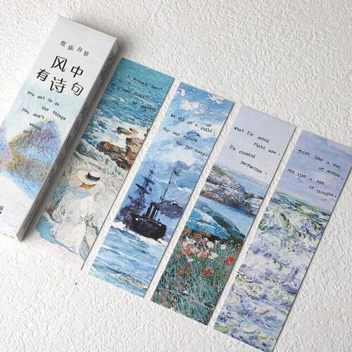 30pcs Kawaii Planet Bookmark Starry Sky Stationery Creative Galaxy Sky Bookmark Paper Dividers Book Page Holder School Supplies
