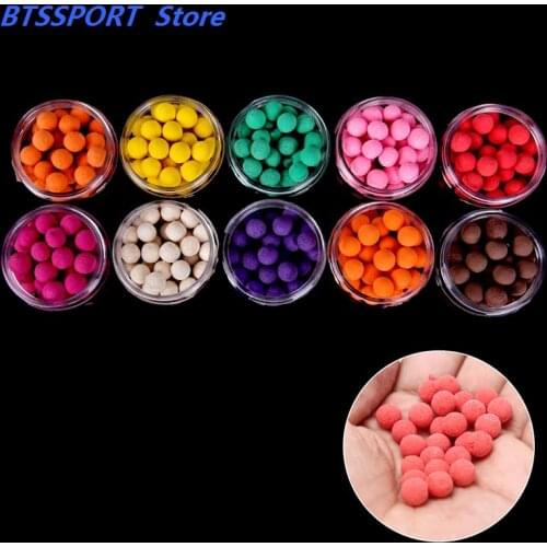 40pcs/box smell Pop ups Carp Fishing bait 10mm Floating ball beads feeder Artificial Carp baits lure10 flavors fishing beads