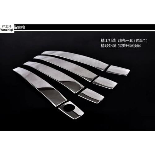 Free shipping 8pcs/lot stainless steel car stickers of car door shake handshandle for Chevrolet cruze / Captiva /Malibu/Aveo