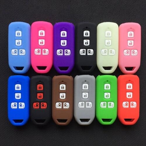 Silica Gel motor motorcycle Key Case Cover for Honda n-one N-BOX N wagon Plus new 4 buttons with Sliding Doors keypad shell
