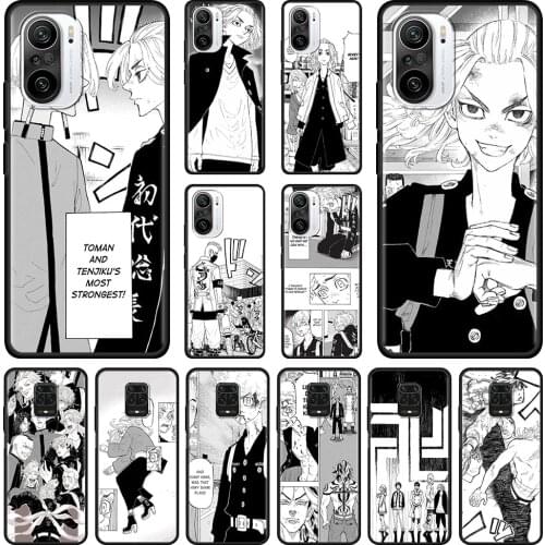 Phone Case For Redmi Note 10 Pro Max 9 8 7 9T 8T 9s Cover For Redmi K40 K30 pro Shell Black Caso Tokyo Revenge Manga