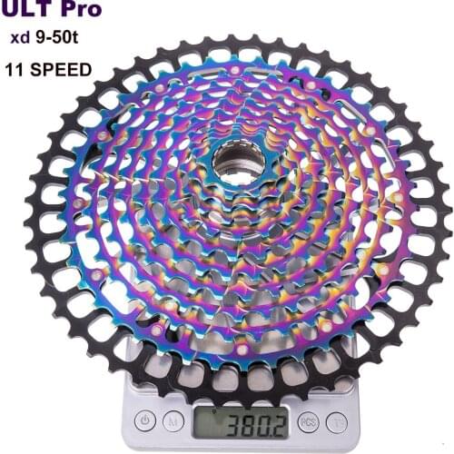 Colorful MTB 11 Speed Cassette Ultimate ULT pro 11s 9-50T XD Cassette Rainbow 380g ULT pro Freewheel 11v k7 Sprocket