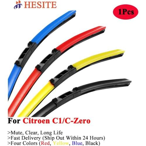 HESITE Colorful Front Windshield Wipers For Citroen C1 PM PN PA PS Model Accessories 1Pcs Hybrid Wiper Blades 26" Natural Rubber