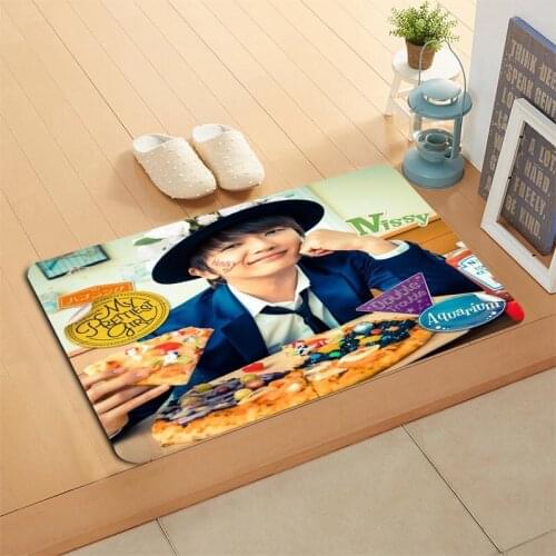 Custom Nissy Japanese Singer Doormat Floor/Bath/Kitchen/Beach Mat Flannel Sponge Fabric 3D Printed Shaggy Decoration For Bedroom