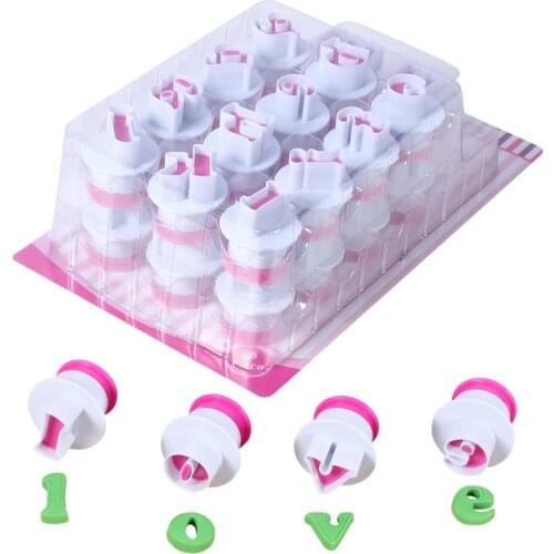 Kapmore Creative Cake Mould Alphabet Letter Number Plunger Cutter Mold Fondant Cake Mold DIY Baking Tools Accessories