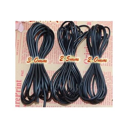 HOT BLACK solid rubber cord/string 1.5/2/3/4mm elastic round necklace beading cord DIY jewellery free shipping Roll