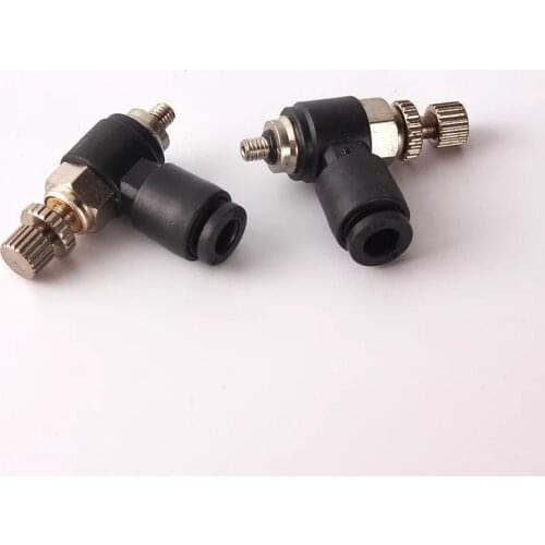 M3 M4 M5 M6 Metric Male Elbow Mini Air Flow Control Valve Air Line Fitting Push to Connect Quick Fitting Tube OD 3mm 4mm 6mm