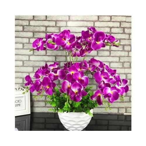 Living room furnishings simulation butterfly orchid potted ornaments, ornaments, indoor plastic artificial flowers