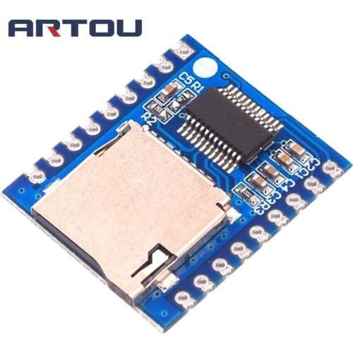 Mini MP3 Player Module Serial Control MP3 Player Audio Voice Module Board Support SD Card TF Card U Disk