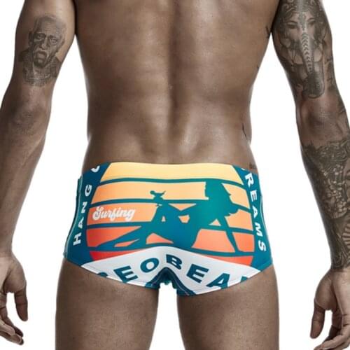 2020 New sexy Lady Print Mens Swimming Trunks Swimsuit Man Men Swimwear Swim Briefs Seobean Male Surf Bathing Suit Sport Wear