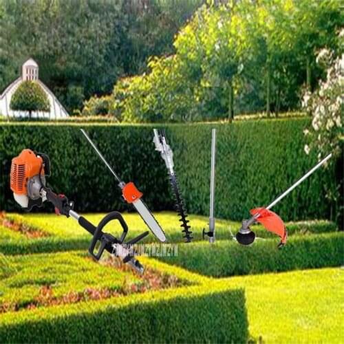 New MS-5009 Multi-functional Four-in-one Lawn Mower GX35 Four-stroke Gasoline Power High Branch Saw Tree Pruning Scissors 1900W