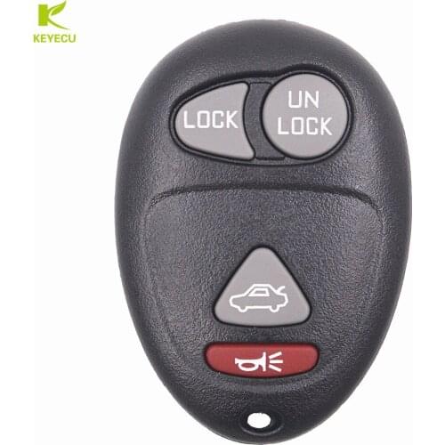 KEYECU New Black Replacement Keyless entry remote clicker keyfob transmitter 4 Button 315MHz for Pontiac Buick FCC ID: L2C0007T