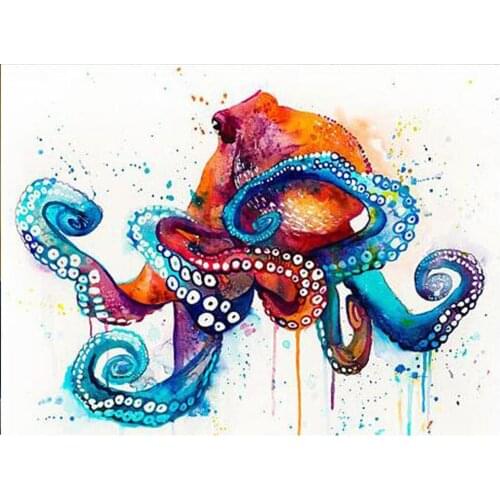 Octopus Diamond Painting fish, Private Custom, cross stitch Diamond Embroidery Full Square Drill Diamond Mosaic Rhinestones F875