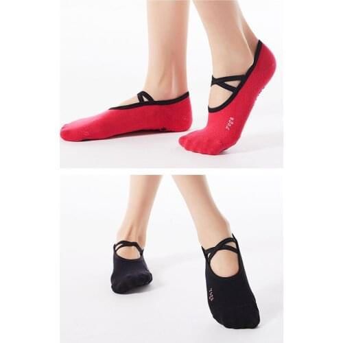 Professional Non-Slip Dispensing Yoga Socks With Halter Full Finger Yoga Stockings Dance Supplies Fitness Necessity