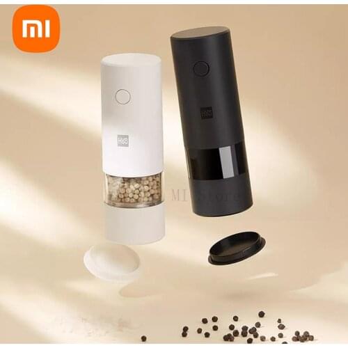 New Xiaomi Huohou 5 In 1 Adjustable Electric Pepper Salt Spice Mill Grinder Seasoning Kitchen Tools Grinding For Cooking