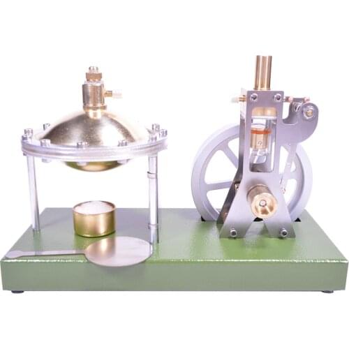 Retro Metal Simulation Vertical Transparent Cylinder Steam Engine Model Educational Physics Experiment Toys Boiler