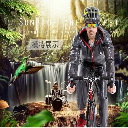 Environmental protection TPU hiking camping, riding outdoor sports raincoat bicycle split raincoat waterproof riding suit solid