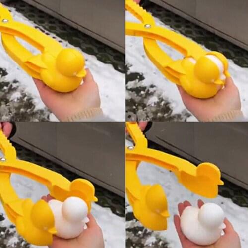 1pc Winter Plastic Snowball Maker Clip Kids Outdoor Sand Snow Ball Mold Toys Fight Duck Snowman Clip Toy for Child