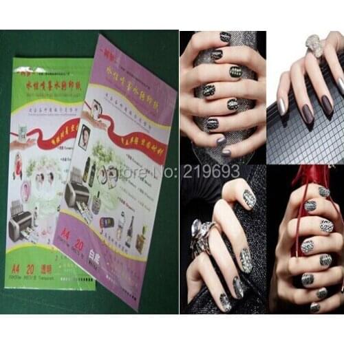 10 clear +10 white) A4 size water transfer paper inkjet
