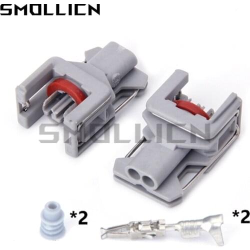 5-50 Sets 1.5mm Delphi 2 Pin 1743486-3 Auto Sealed fuel injector Plug Fuel Rail Plug 10811963 automotive connector 240PC024S8014