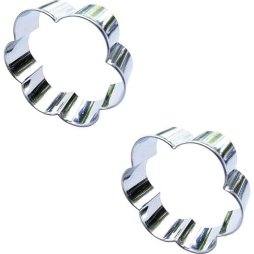 Plum Blossom shape 2 pieces biscuits cutting molds, baking tools, cake decorating soft candy tools