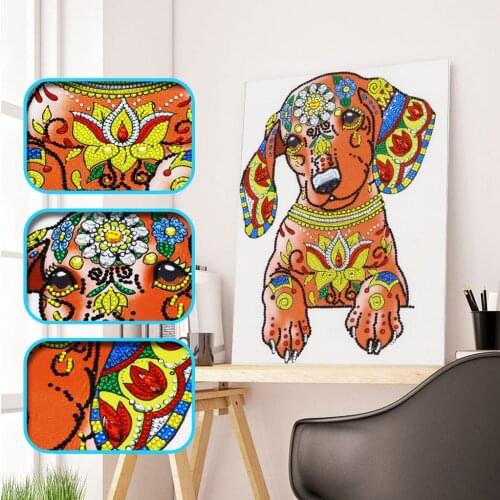 5D DIY Animal Special Shaped Diamond Painting Cute Dog Diamond Cross Stitch Rhinestones Embroidery Kits Unique Gift Crafts