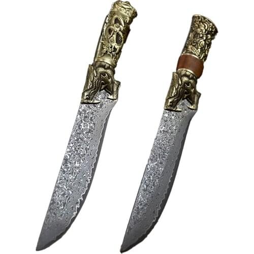 7inch Damascus steel Handmade Machete 67 Layer VG10 Forging Japanese Kitchen Knives Butcher Viking Knife Hunting Outdoor Cleaver