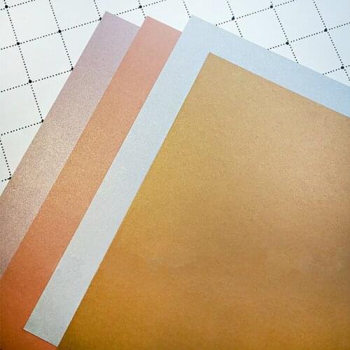 A4 Metallic Craft Paper With Glue Cardstock Party Gift Card Decor DIY Scrapbooking Paper Pack Sticky Paper