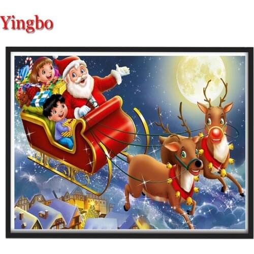 Santa Claus And Childrens Diamond Painting Sale DIY Diamond Embroidery Cross Stitch Mosaic Christmas Gift Wall Art Decor