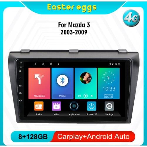 Eastereggs For Mazda 3 2003-2009 2 Din Android Car GPS Radio Stereo WIFI Free MAP Quad Core Car Multimedia Player Head Unit