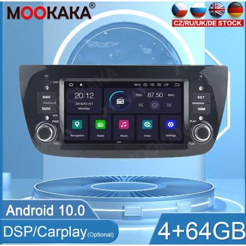 4+64G PX6 Android 10.0 Screen Car Radio For FIAT DOBLO 2010-2015 GPS Navigation Auto Audio Stereo Recorder Head Unit DSP Carplay
