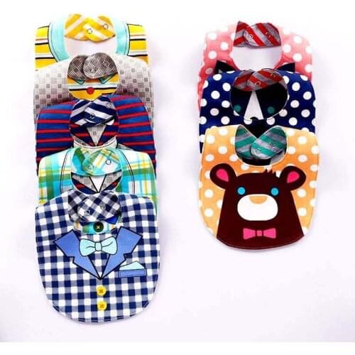 Double-sided Printing Baby Bibs Cotton Newborn Feeding Nursing Bandana Cloths Baby Boy Girl Stuff Infant Burp Cloths Cartoon