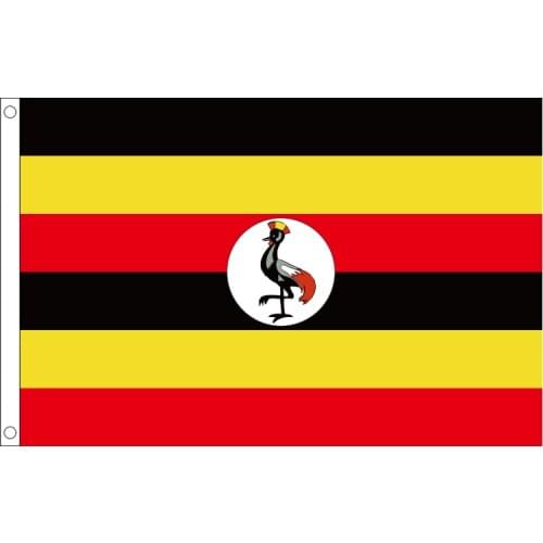 Free shipping xvggdg 90 x 150cm Uganda flag Banner Hanging National flags Uganda banner
