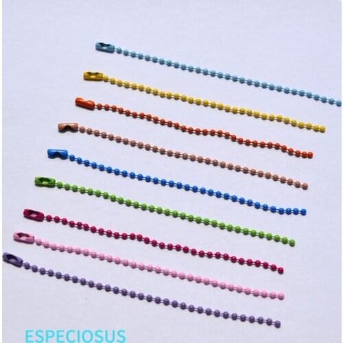DIY Jewelry Accessory 12CM Bead Chain Multi Color Painted Ball Chain Pendant Making Departments Bag Widget 10pcs
