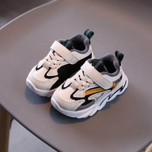 Childrens Fashion Sports Casual Shoes 2021 Fall Elementary School Students Leather Running Shoes Boys Out Door Sneakers