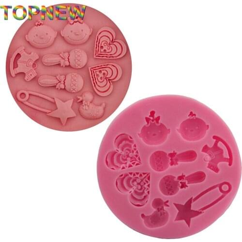 Baby Toys Series Silicone Mold DIY Fondant Cake Decorating Baking Tools 2965