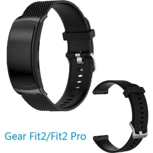 For Samsung Gear Fit2 R360/Gear Fit 2 Pro R365 strap Silicone smart watch sport band soft breathe belt Straps with Metal adapter