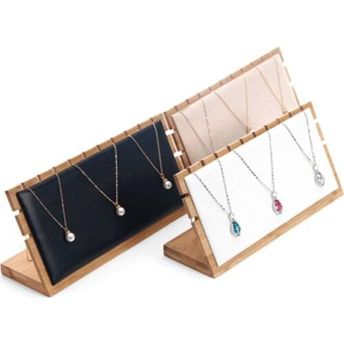 Elegant Wood Necklace Pendant Display Stand Holder Rack, Jewellery Organizer