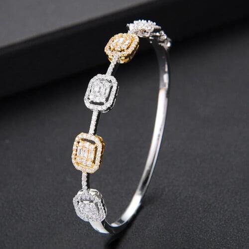 GODKI Spring Trendy Luxury Stackable Statement Bangle For Women Wedding Full Cubic Zircon Crystal CZ Dubai Bracelets 2019