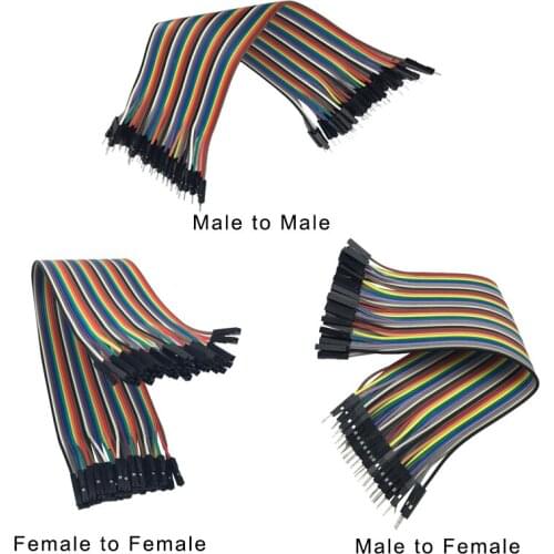 40pcs Raspberry Pi 4 GPIO Cable Male to Male Female to Female Male to Female Dupont Cable Jumper Wire for Raspberry Pi 4B 3B+ 3B