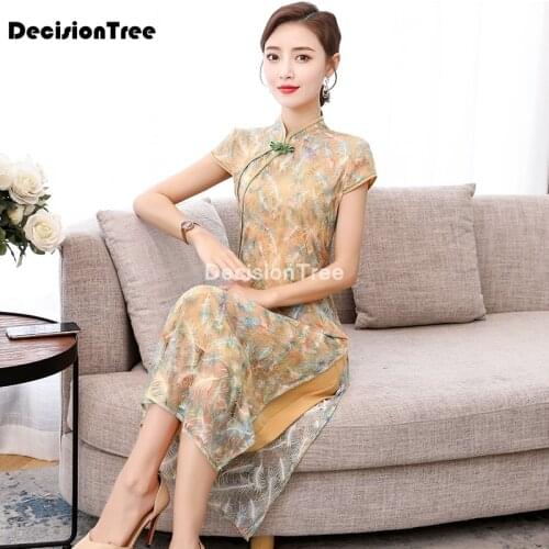 2021 chinese dress cheongsam red plaid qipao retro clothing cotton lattice short cheongsam woman chinese dress
