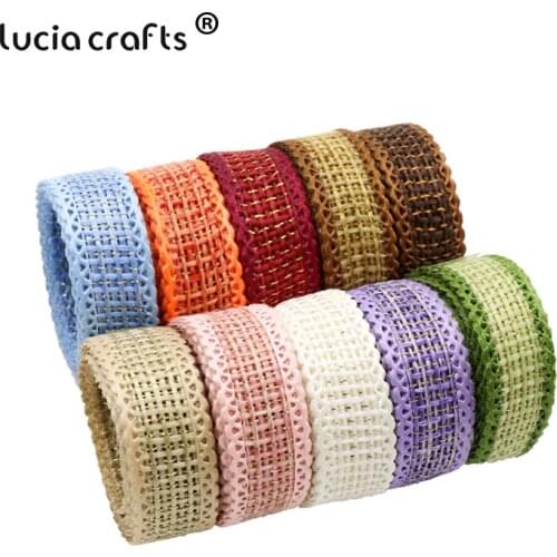 10yards/lot 10mm Jute Burlap Hemp Trim Ribbon DIY Headwear Bow Crafts Wedding Party Decorative Packaging Accessories P0517