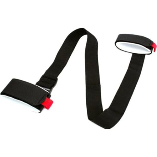 Personal Health Care Skiing Pole Shoulder Hand Carrier Lash Adjustable Handle Straps Comfortable Hook Loop Protecting Black safe
